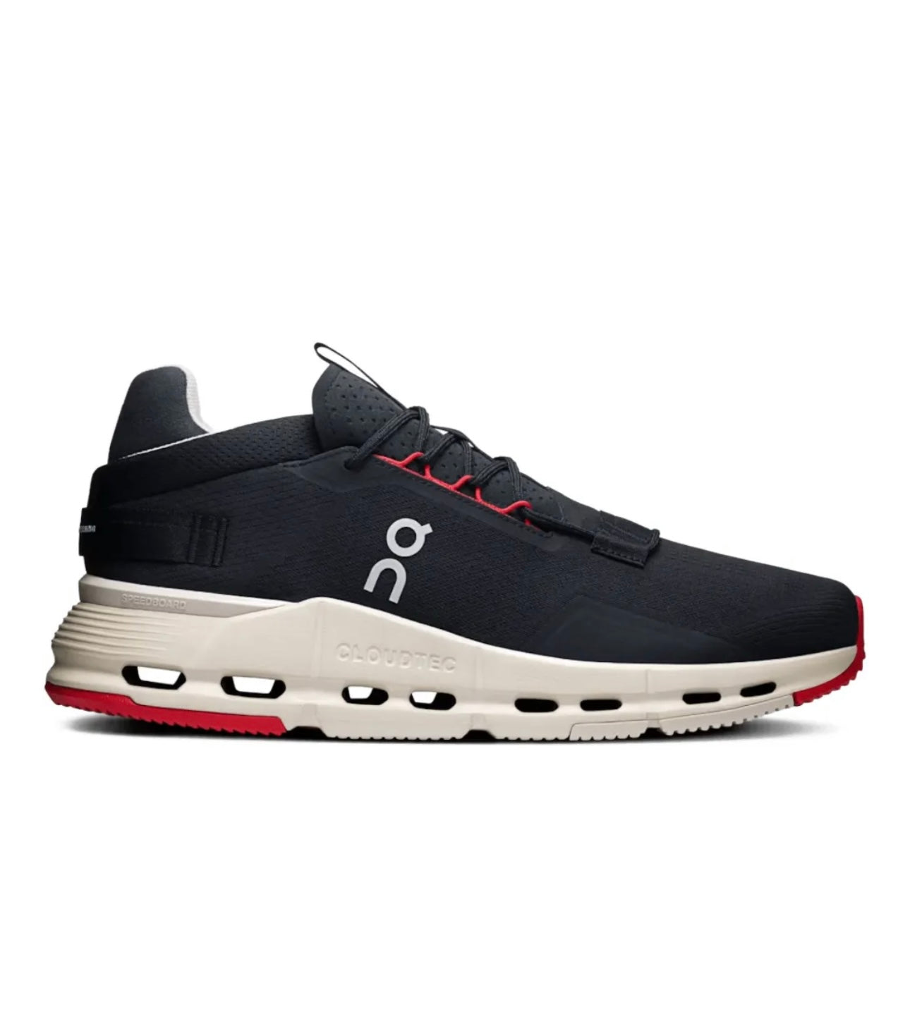 On Cloud Black Cream Red