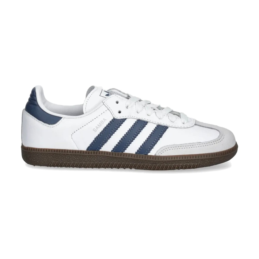 10047332385047-0 נעלי Adidas Samba White Navy Blue
