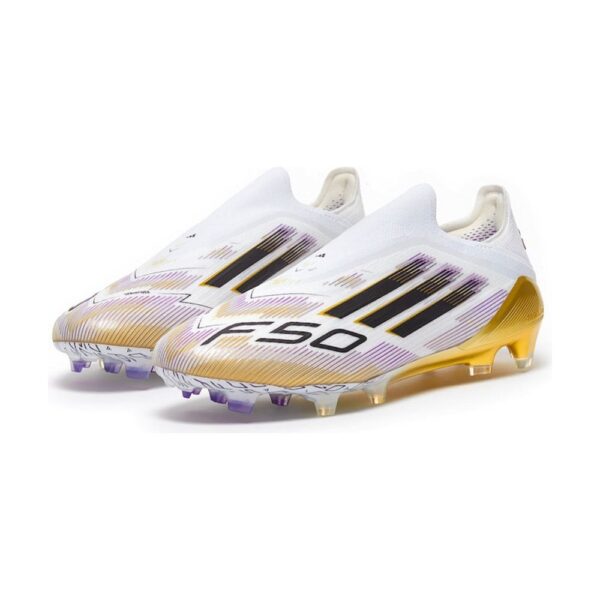 adidas F50 Elite Laceless FG - White Gold