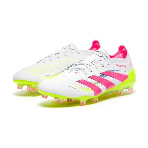 ADIDAS PREDATOR ELITE LACES FG - White Pink Volt