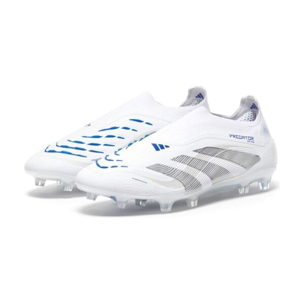 ADIDAS PREDATOR ELITE Laceless FG - White Blue
