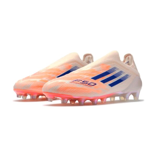 adidas F50 Elite Laceless FG - White Blue