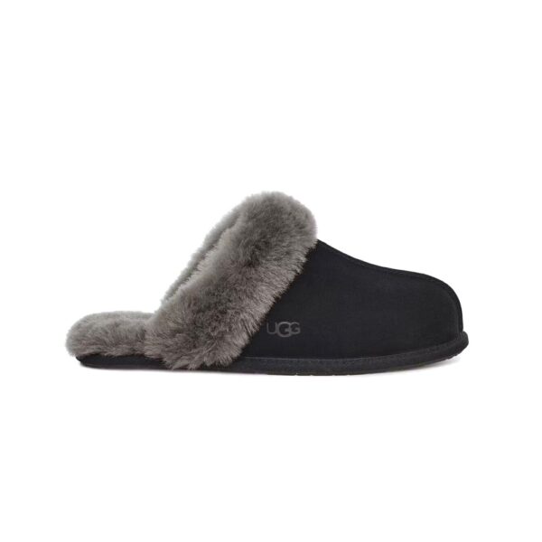 UGG Shearling-trim Slippers Black Grey