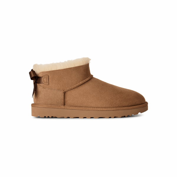 UGG Classic Ultra Mini Bailey Bow Chestnut
