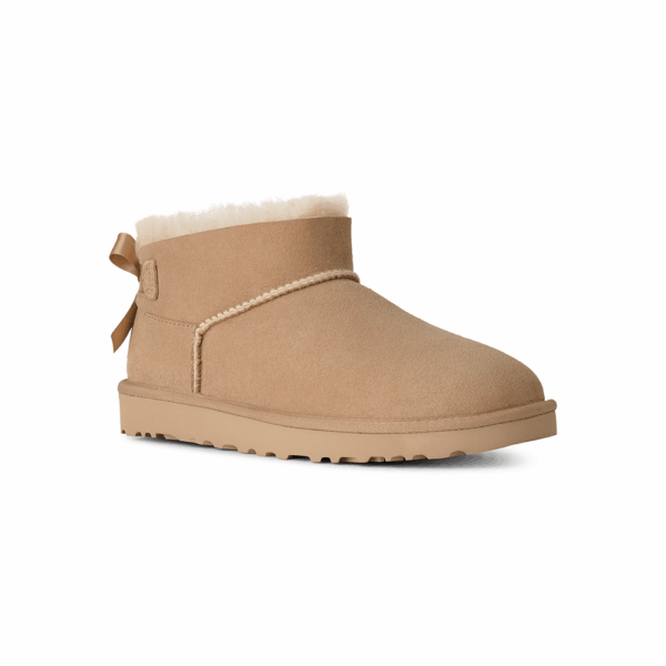 UGG Classic Ultra Mini Bailey Bow Sand
